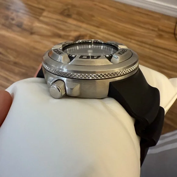 Citizen Silver Eco-Drive Dive Watch with Black Strap - Picture 3 of 5